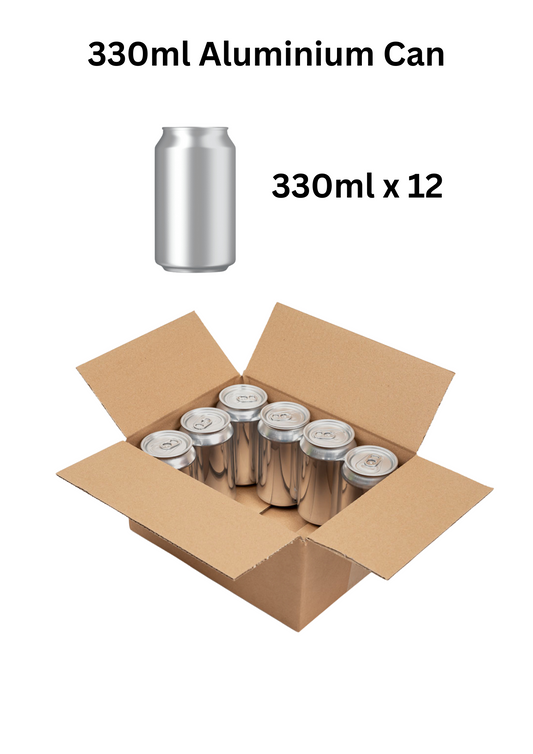 12 x 330ml Aluminium Beverage Cans.