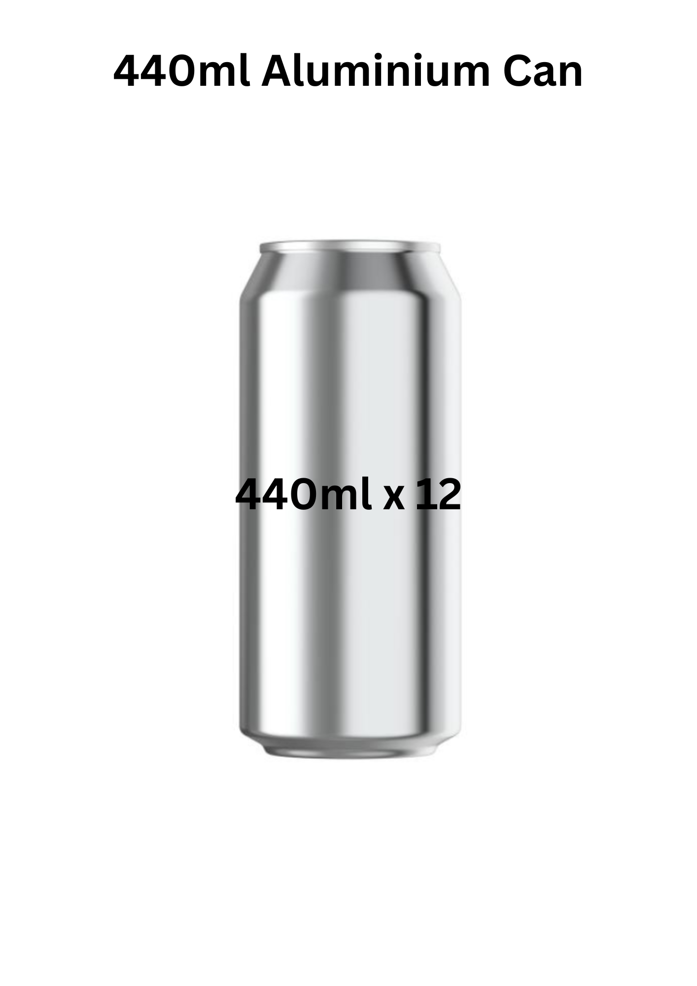12 x 440ml Aluminium Beverage Cans. Free shipping Uk
