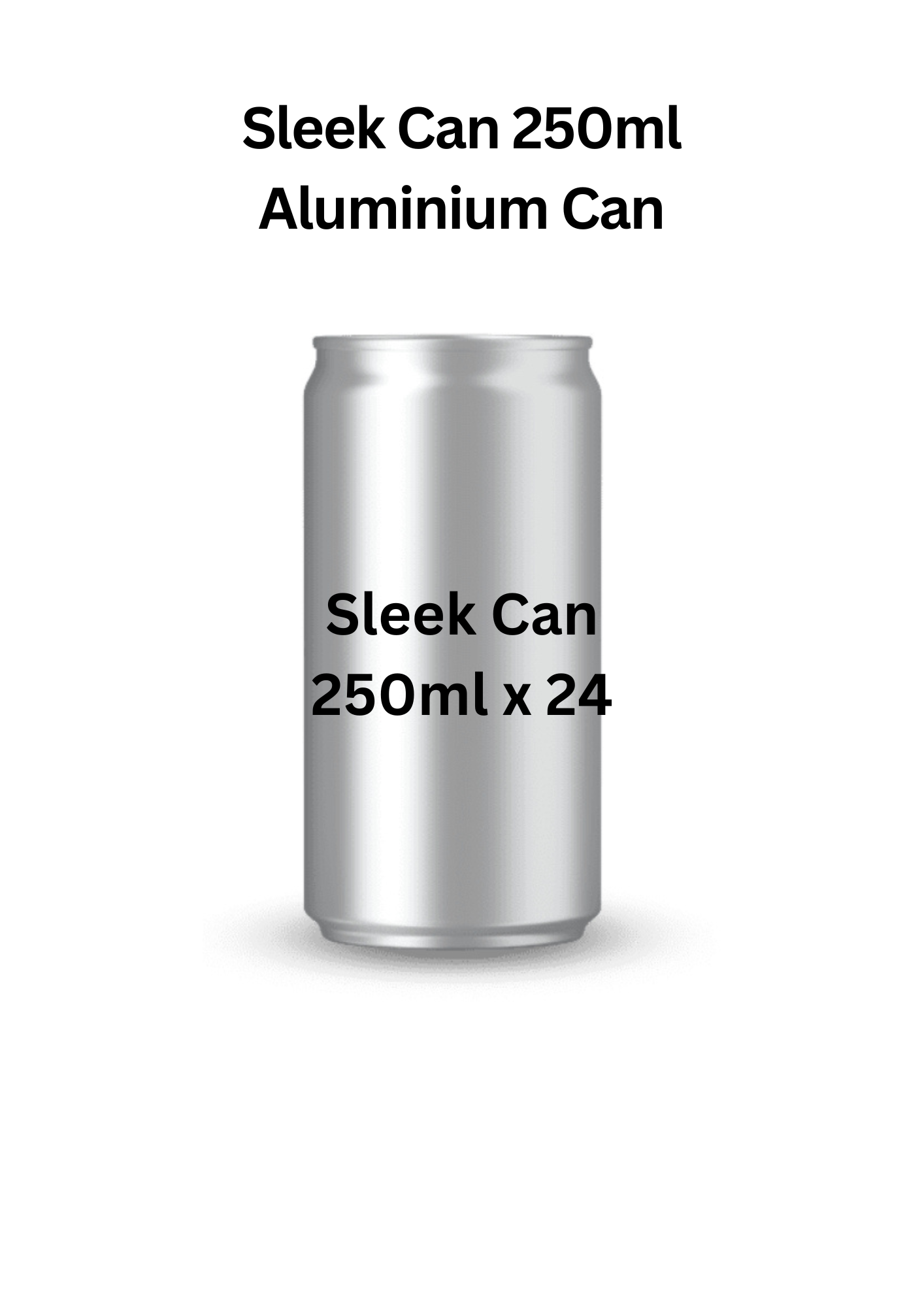 24 x 250ml Sleek Aluminium Beverage Cans. Free shipping uk