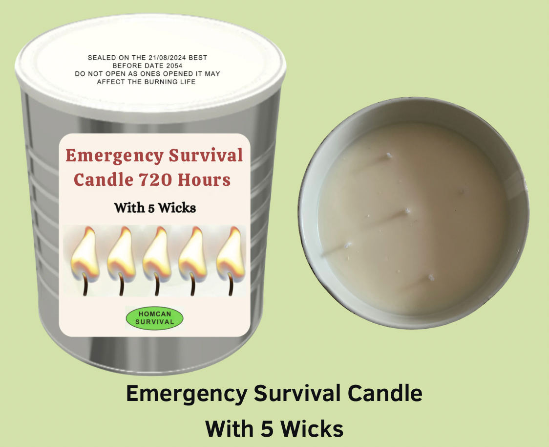 720 Hours Emergency Survival Candle With 5 Wicks