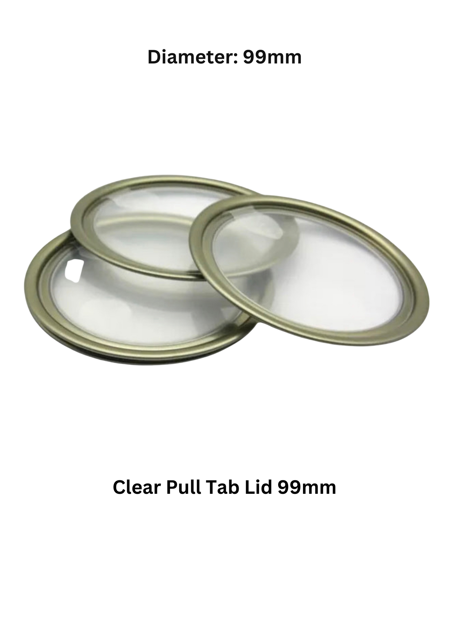 24 x 99mm Food Can 50mm with Clear Pull Tab lid & a resealable lid.