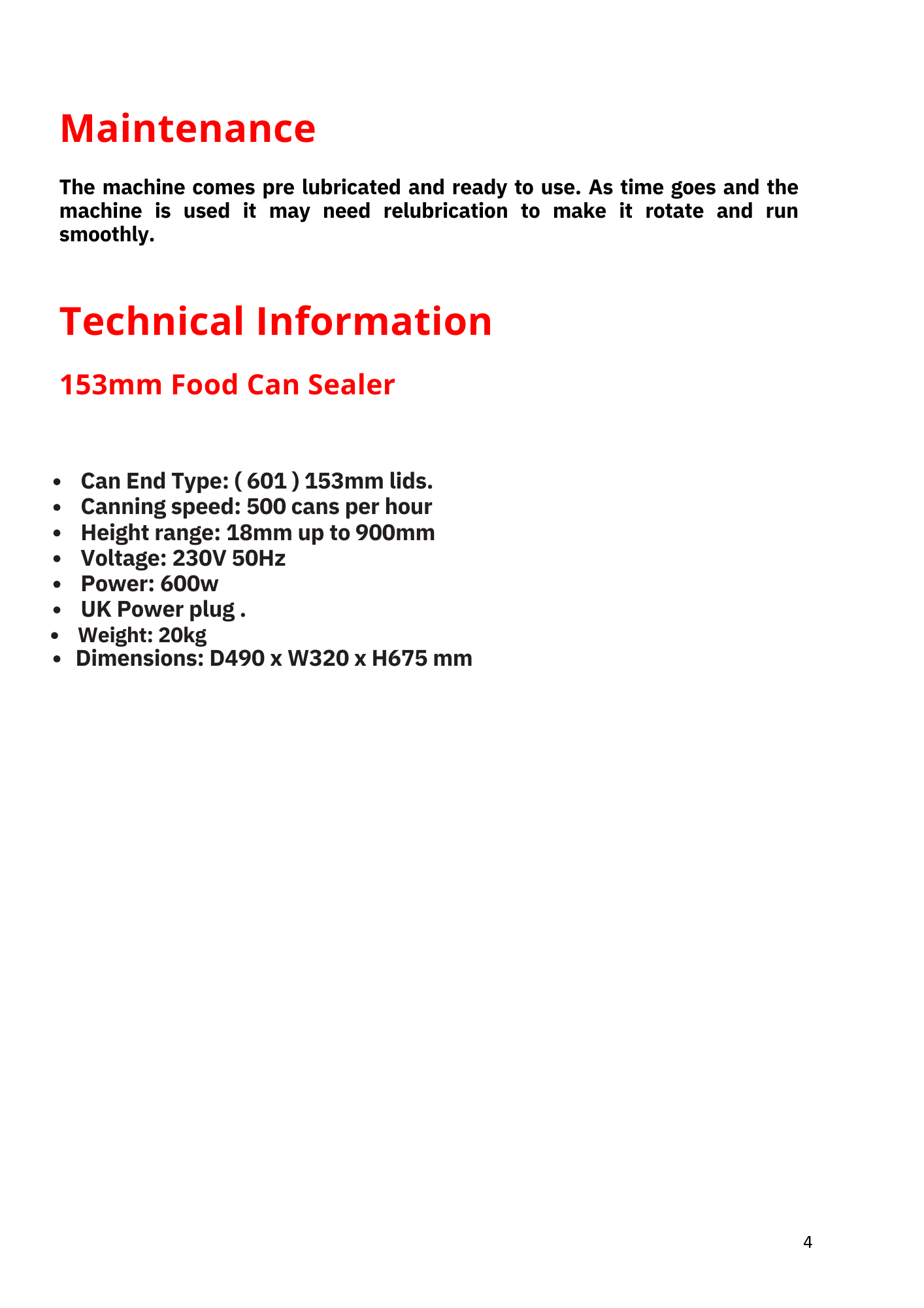 Table Top 153mm Can Sealing Machine will seal cans with a Diameter of  153mm #10 Cans