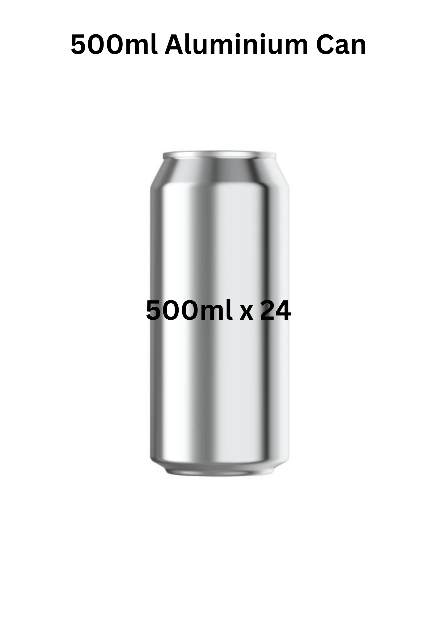 24 x 500ml Aluminium Beverage Cans. Free shipping Uk