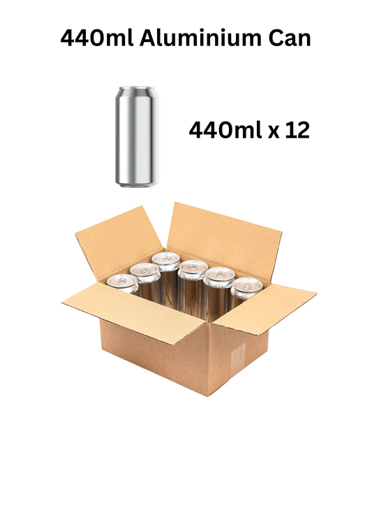 12 x 440ml Aluminium Beverage Cans. Free shipping Uk