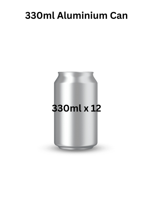 12 x 330ml Aluminium Beverage Cans. Free shipping Uk