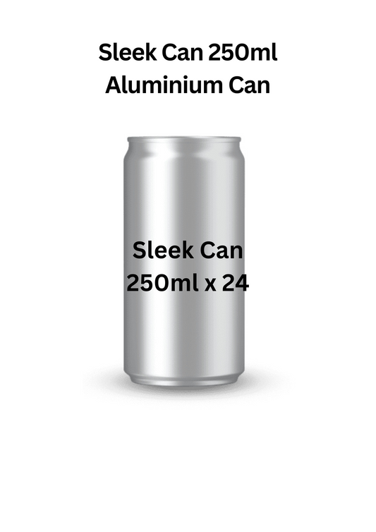24 x 250ml Sleek Aluminium Beverage Cans. Free shipping uk