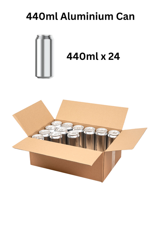 24 x 440ml Aluminium Beverage Cans. Free shipping Uk
