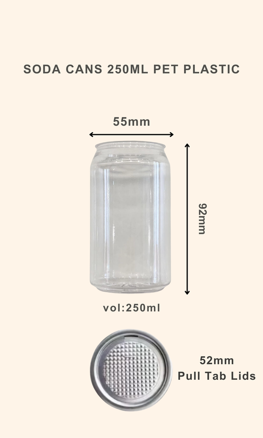 1 x Manual for Hand Sealer for 52mm Clear Cans with 20 Cans 250ml and Foil Pull Tab Lids.