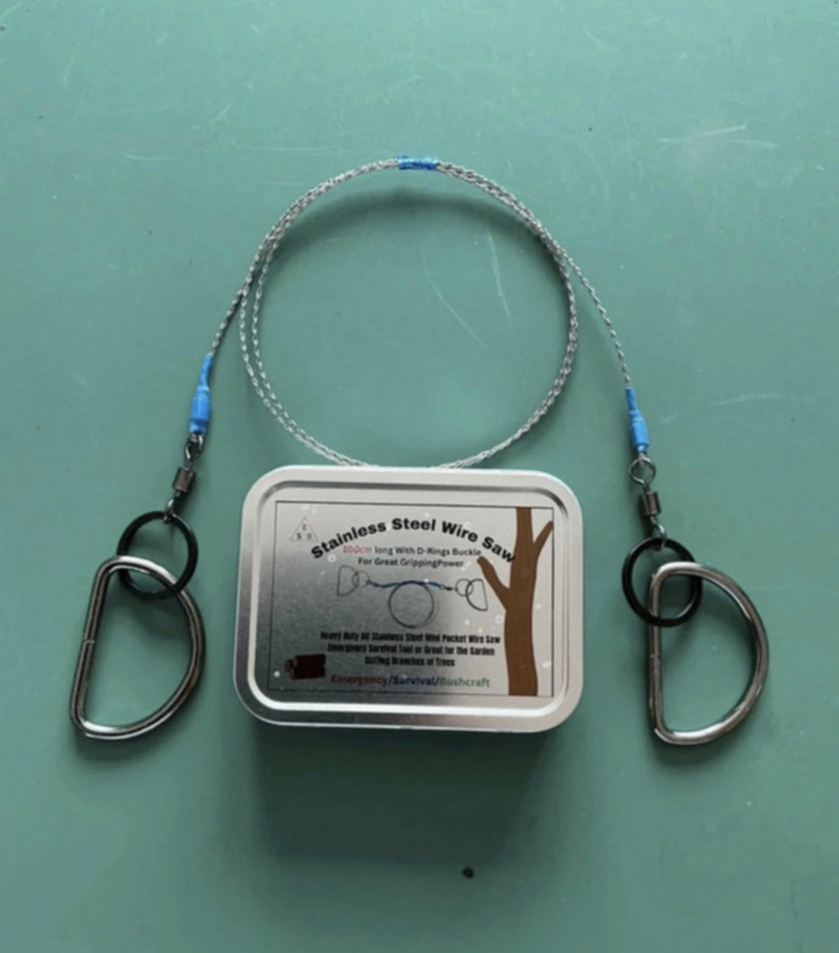 New Heavy Duty All Stainless Steel Wire Saw 100cm NOT the Standard 20 inches with full instructions.