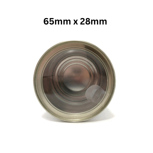 1 x Box 0f 100 65mm Spice Cans With Clear Pull Tab Openings With a Plastic Lid