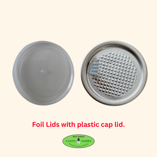 24 x 330ml Clear Beverage Cans with Foil Pull Tabs Lids + Plastic Caps