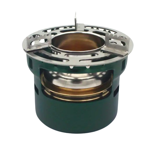 Portable Brass Alcohol Stove with Large Capacity Ideal for Outdoor Camping, Survival, Fishing.