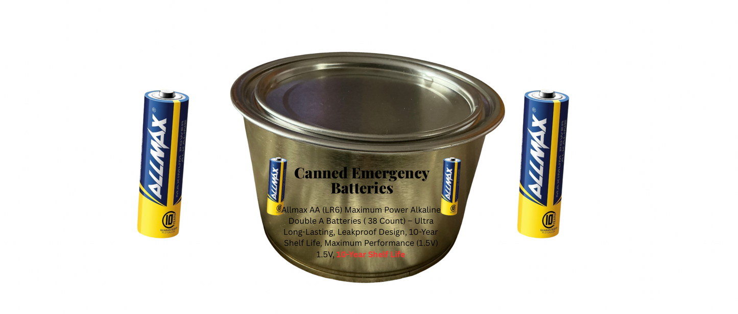 38 AA Canned Emergency Batteries 10 years Shelflife 1.5v