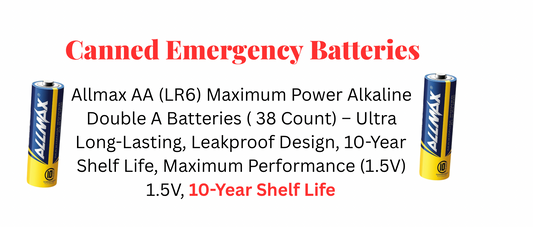 38 AA Canned Emergency Batteries 10 years Shelflife 1.5v
