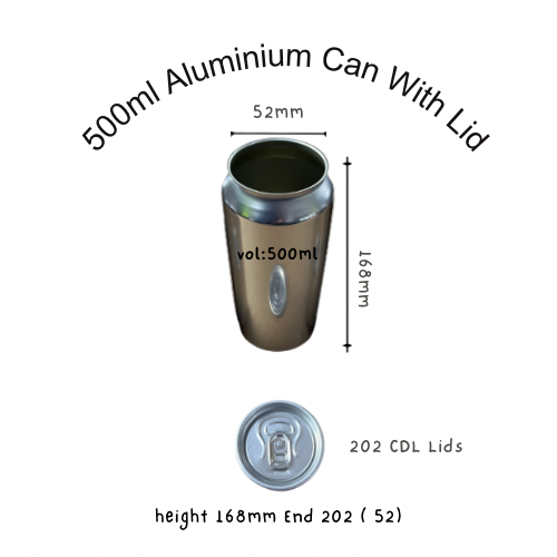 24 x 500ml Aluminium Beverage Cans.