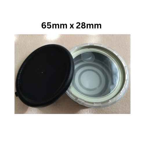 Table Top 65mm Can Sealing Machine with 500 x 65mm x 28mm Cans & child proof can lids