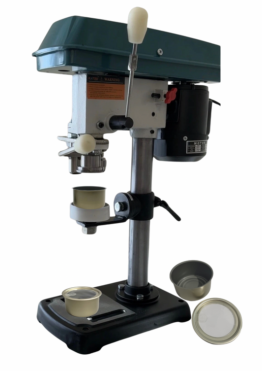 Table Top 65mm Can Sealing Machine with 500 x 65mm x 28mm Cans & child proof can lids