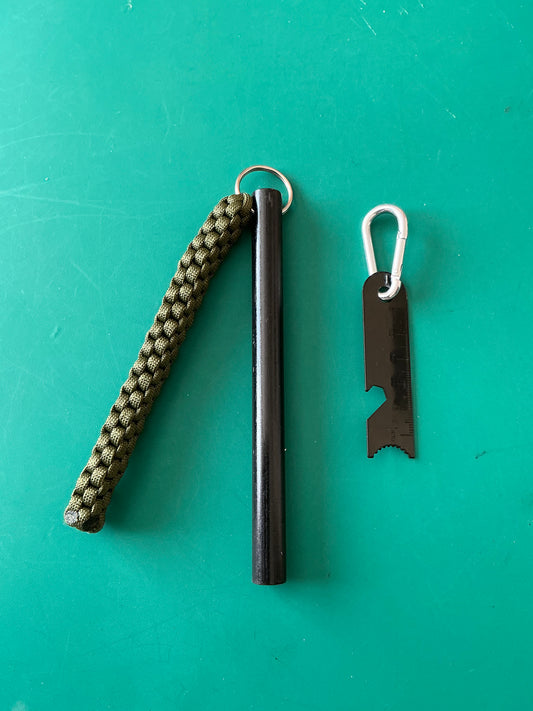 Heavy-Duty Plus 1/2 Inch Thick × 6 Inch Long Ferro Rods XL Drilled and versatile 6-in-1 scraper