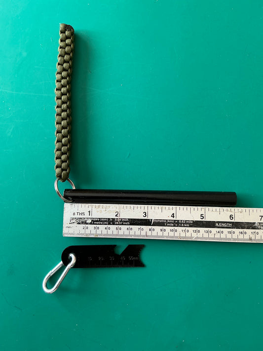 Heavy-Duty Plus 1/2 Inch Thick × 6 Inch Long Ferro Rods XL Drilled and versatile 6-in-1 scraper