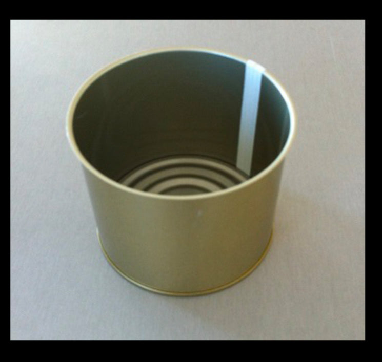 24 x Cans 99mm by Outside - gold color, inside - gray.