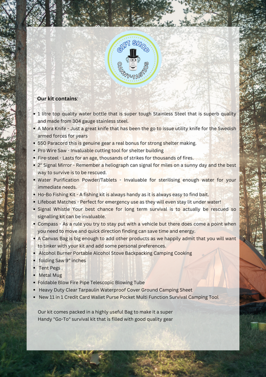 Survival Bag With 20 Survival Quality Gear