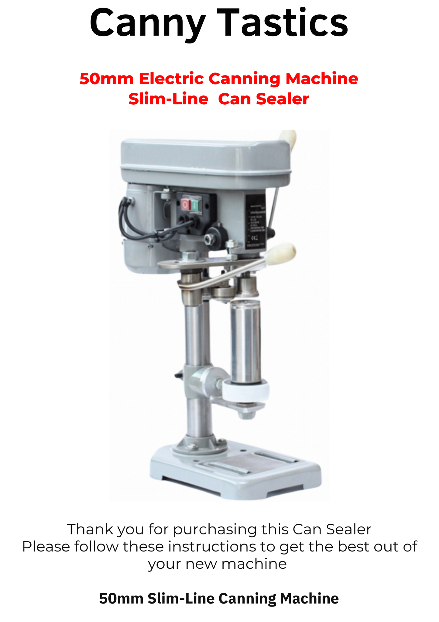 50mm Slim-Line Canning Machine for Sealing Slim-Line Drinks Cans