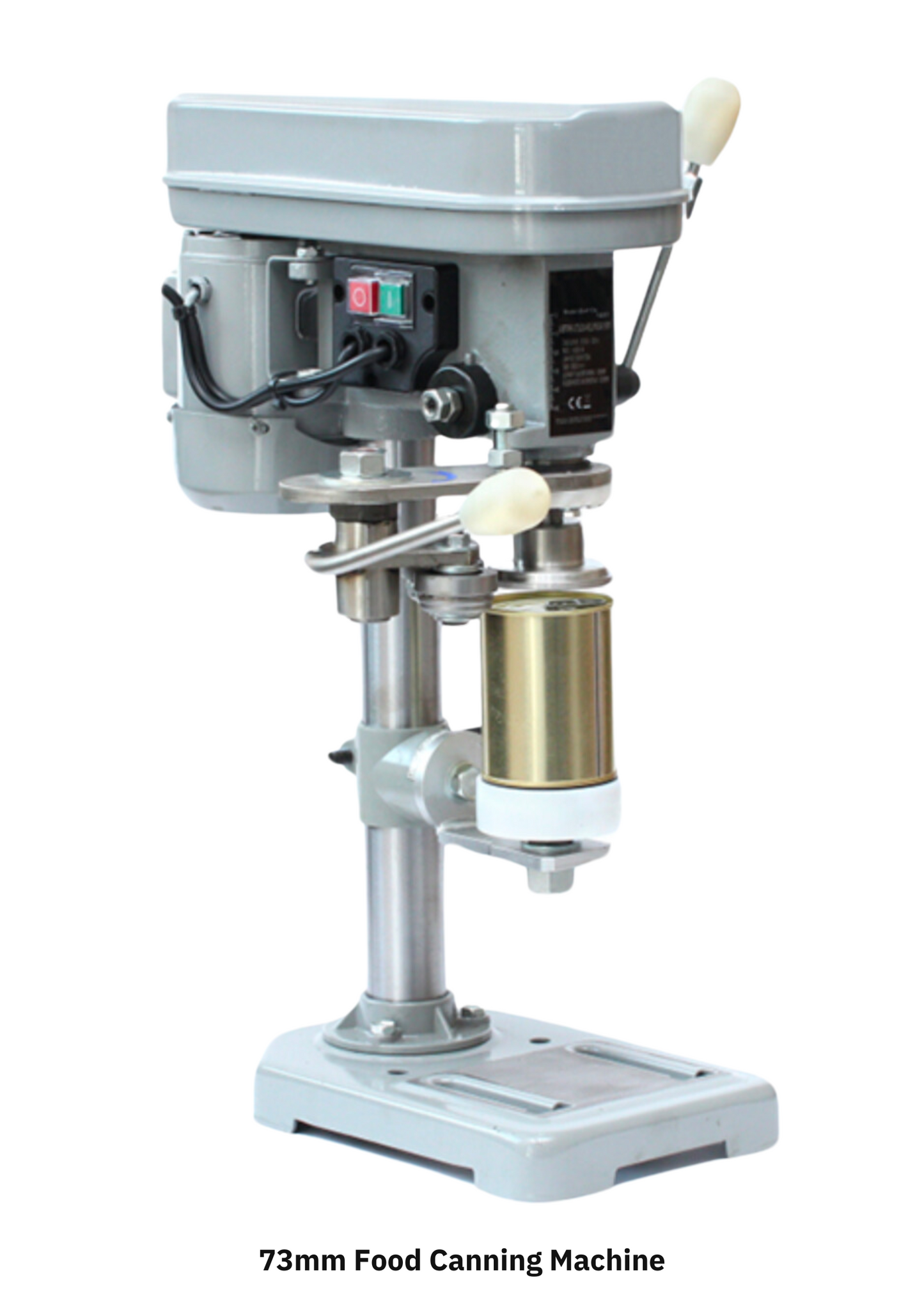 Table Top 73mm Can Sealing Machine will seal cans with a Diameter of 73mm ( Baked Beans Cans )