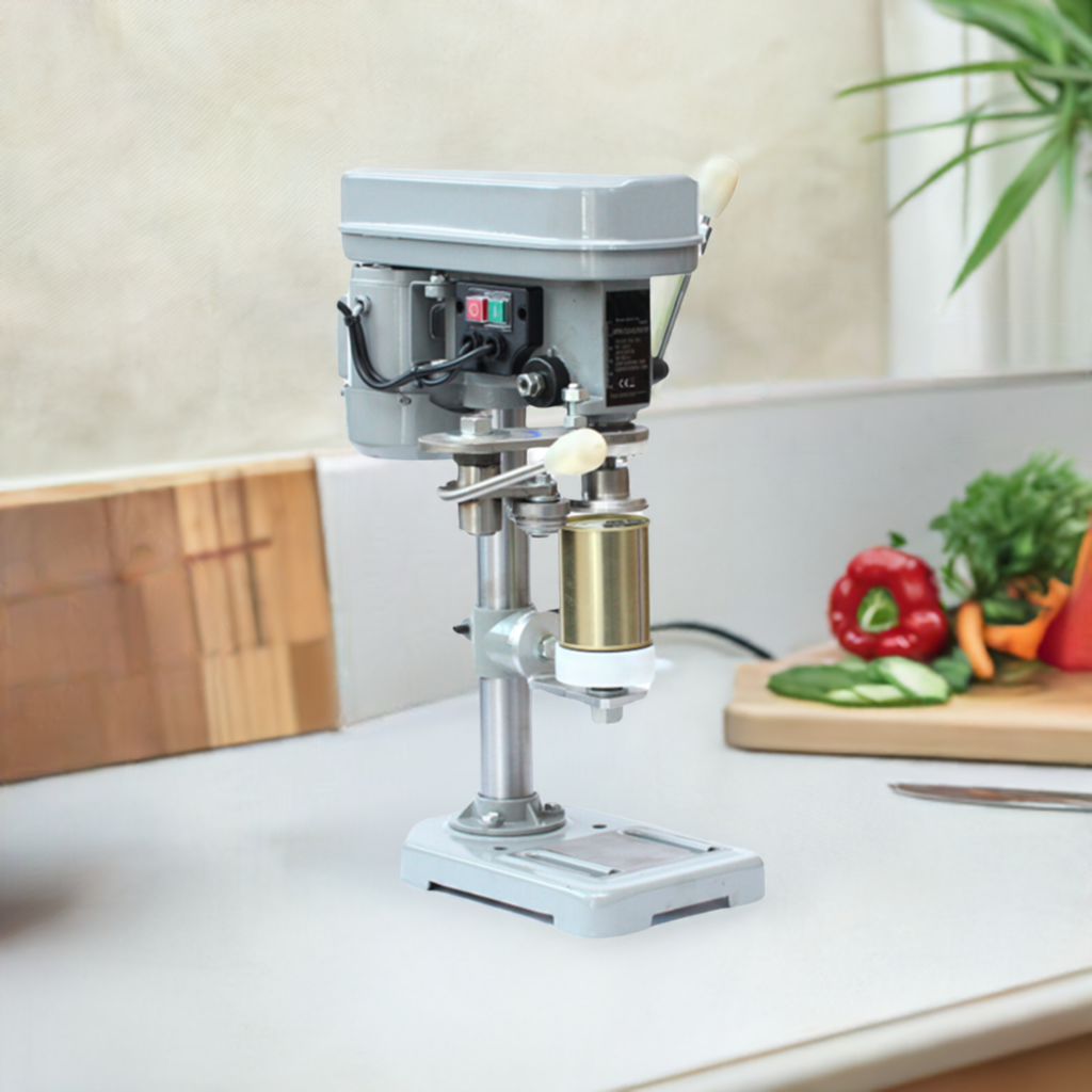 Table Top 73mm Can Sealing Machine will seal cans with a Diameter of 73mm ( Baked Beans Cans )